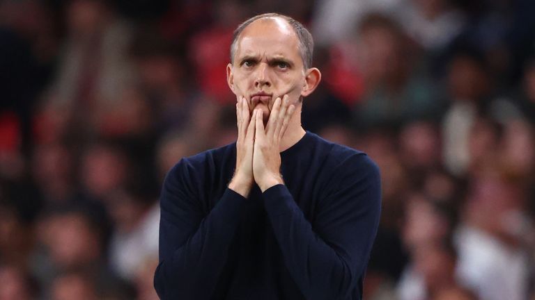 England boss Thomas Tuchel during the win over Czech Republic